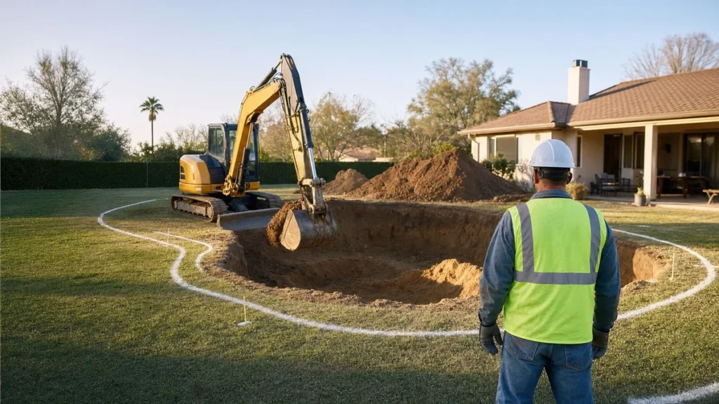 What negative keywords should pool builders add in Google Ads?