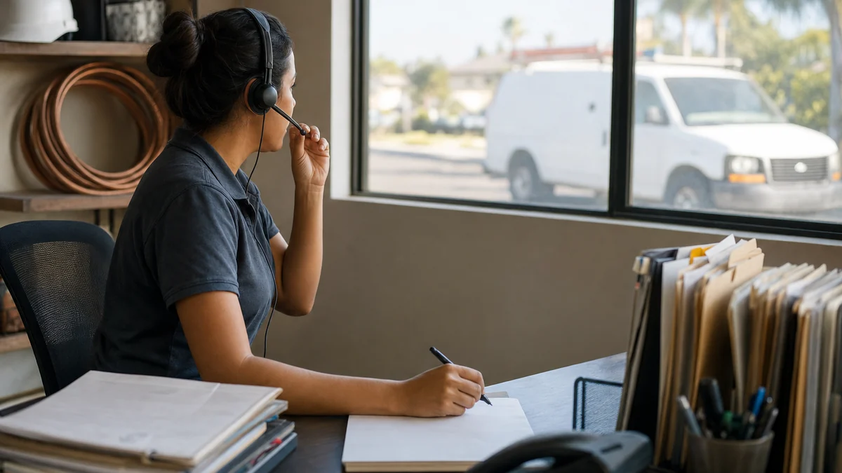 What percentage of calls should my HVAC office be booking?