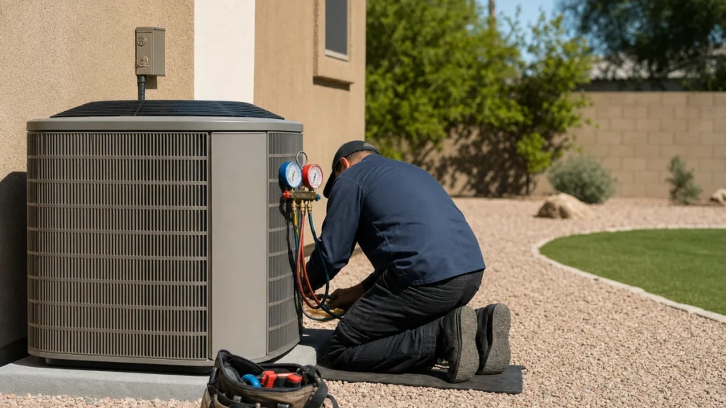 How do I get HVAC service pages to rank for repair and install?