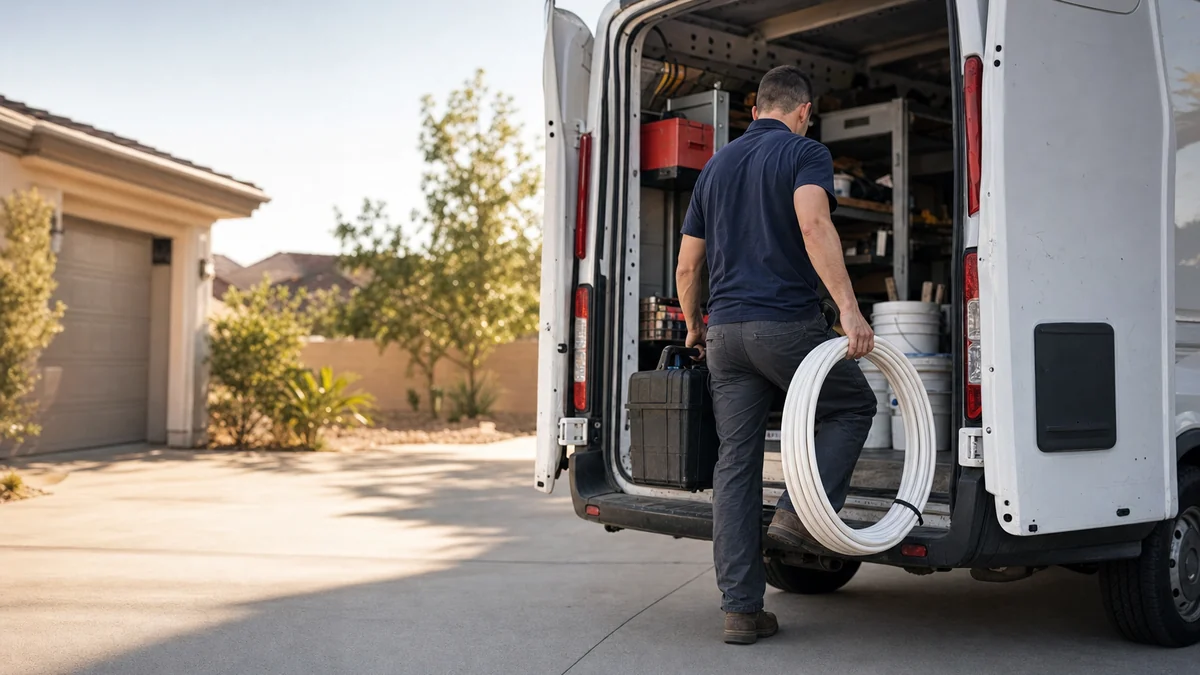 How should a new plumbing company get its first customers?