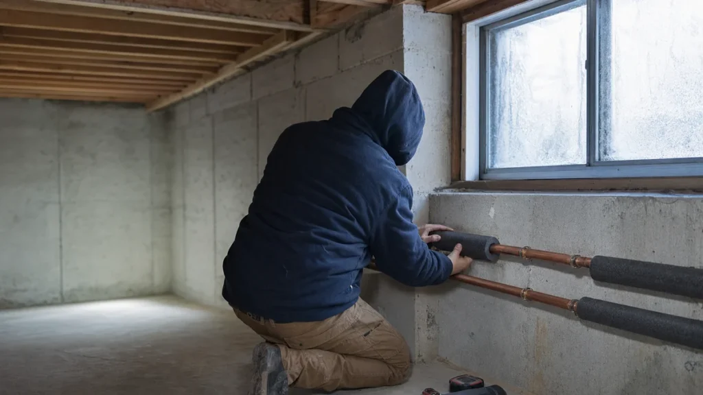 How should plumbers prepare their marketing for a winter freeze?