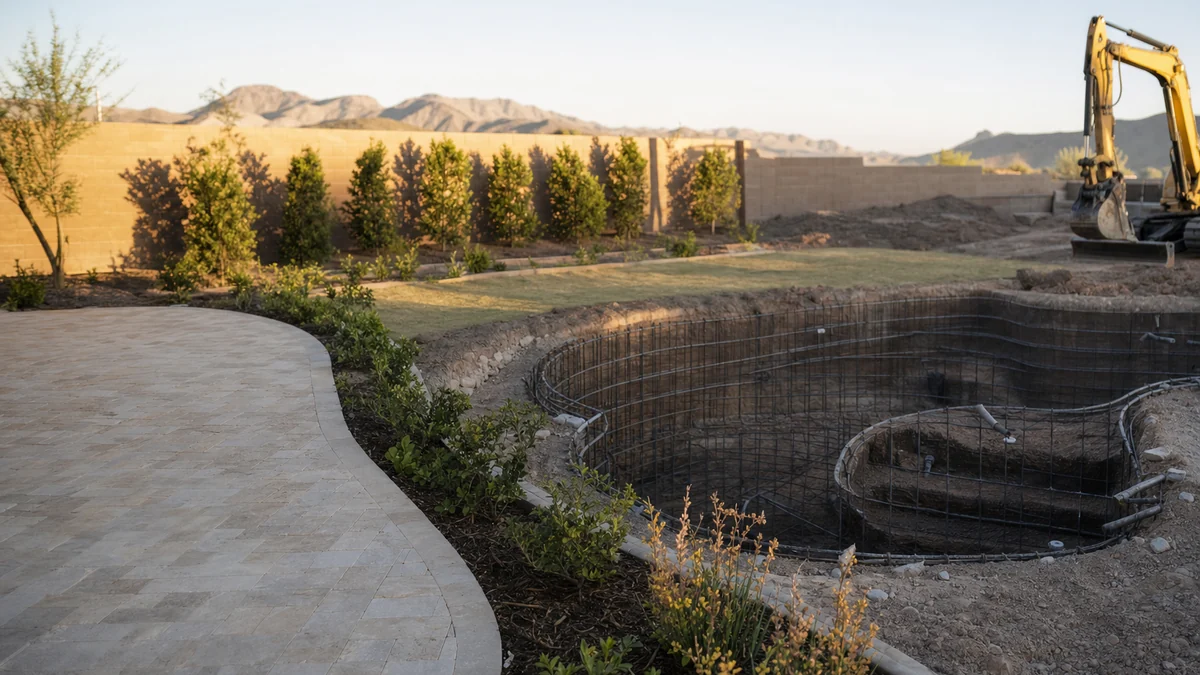 How can pool builders get referrals from landscapers and builders?
