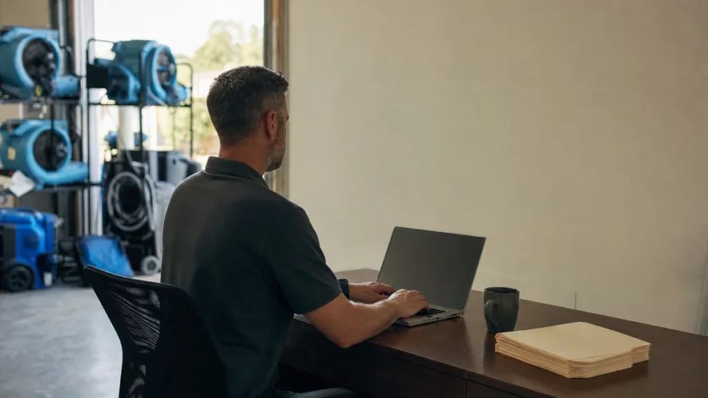 How should a restoration company reply to Google reviews?