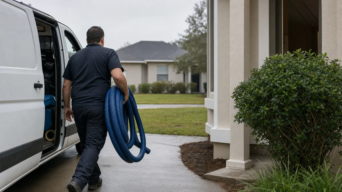 Which Google Ads keywords should a water damage company target?