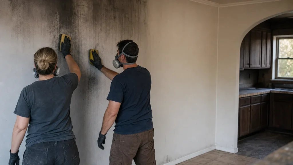 How should a restoration company run Google Ads for fire damage?