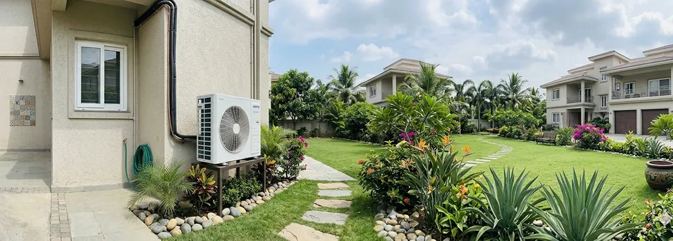 Home with professionally landscaped lawn and garden