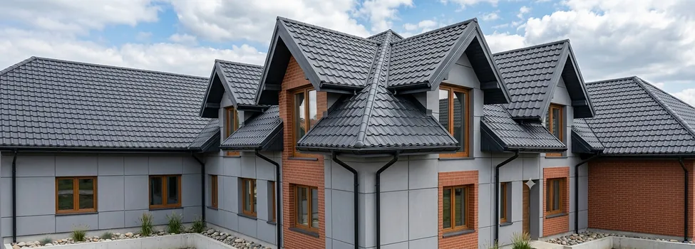 Suburban home with a new asphalt shingle roof